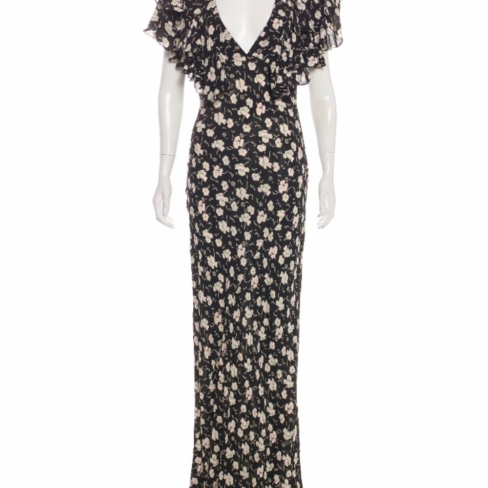 Doen Black floral dress